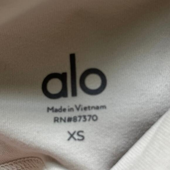 Alo yoga jogger high waisted ribbed knee and hem cropped leggings Size XS bone - Picture 2 of 11